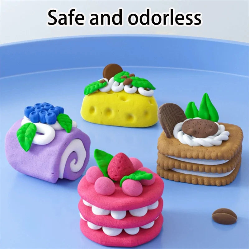 12/24/36 Color Clay Air-dried Clay Set Ultra Light Plastic Clay with Carving Tools DIY Crafts Toy Gifts for Friends Children Qme