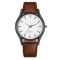 New Couples Watches Leather Strap Minimalist Fashion Quartz Wristwatches Multiple Colors Clothing Accessory Casual Simple Watch Qme E