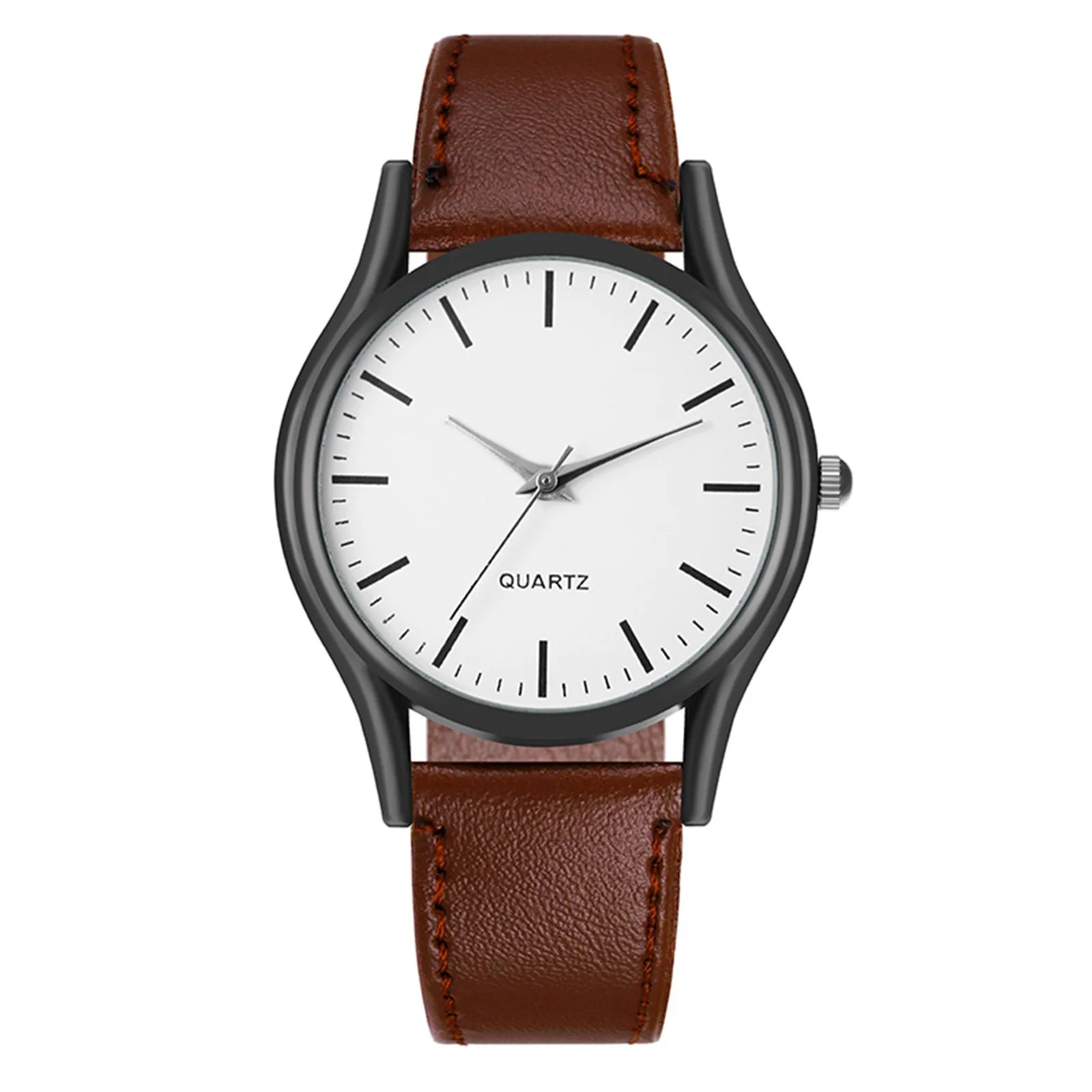 New Couples Watches Leather Strap Minimalist Fashion Quartz Wristwatches Multiple Colors Clothing Accessory Casual Simple Watch Qme E