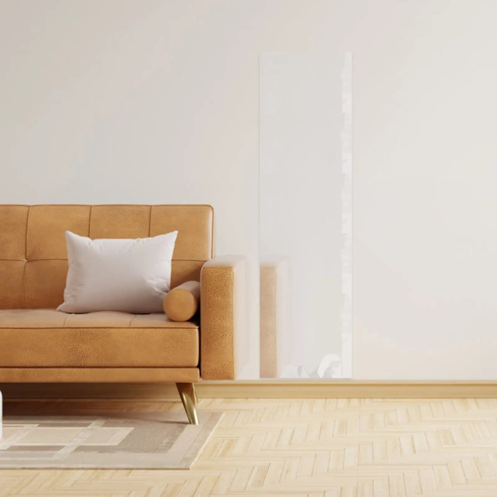 1 Roll Adhesive Wall Mirror Self-Adhesive Simple Design Easy Clean Pet Material Large Decorative Wall Mirror Sheet Bedroom Home Qme
