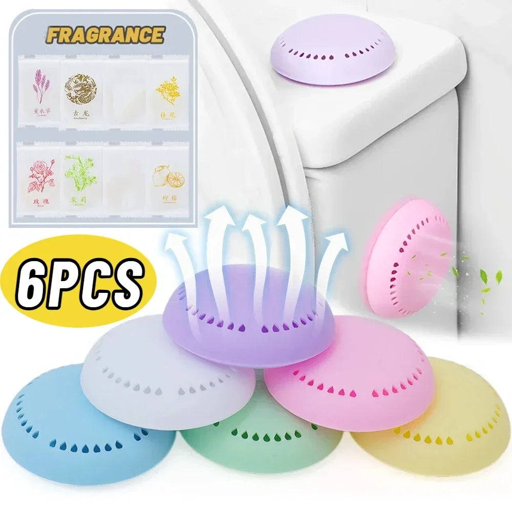 Solid Air Aromatherapy Freshener Toilet Lasting Deodorization Home Wardrobe Car Household Solid Fresheners Self-adhesive 6pcs Qme
