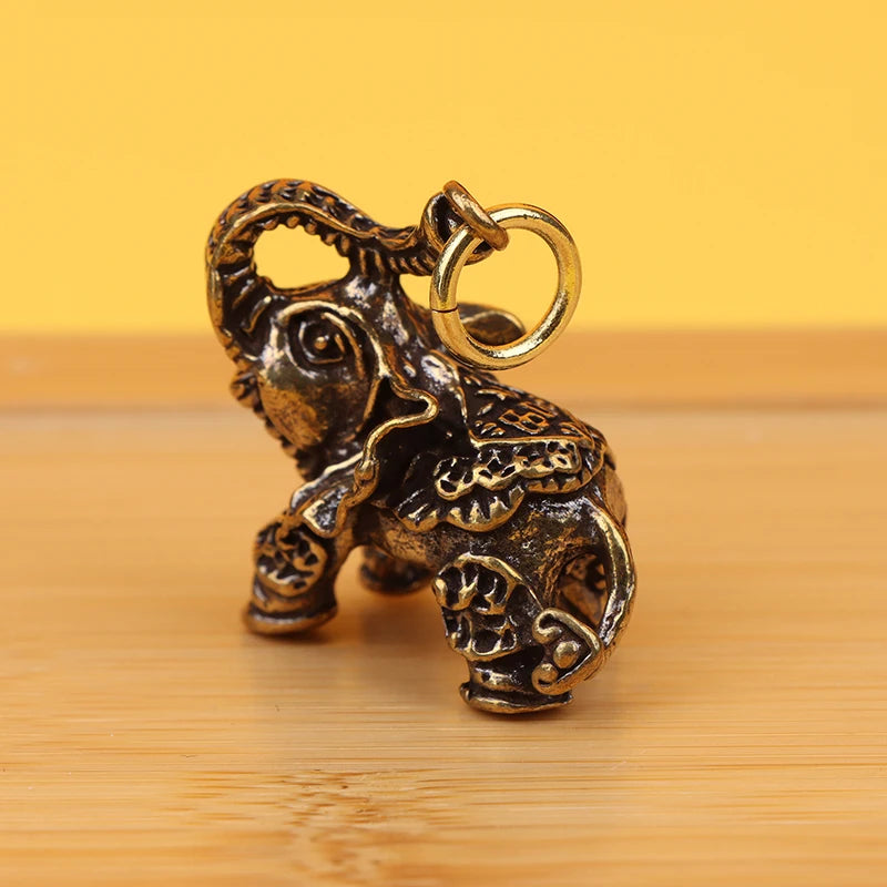 Chinese Wealth Texts Vintage Copper Animal Figurines Ornaments Solid Qme
