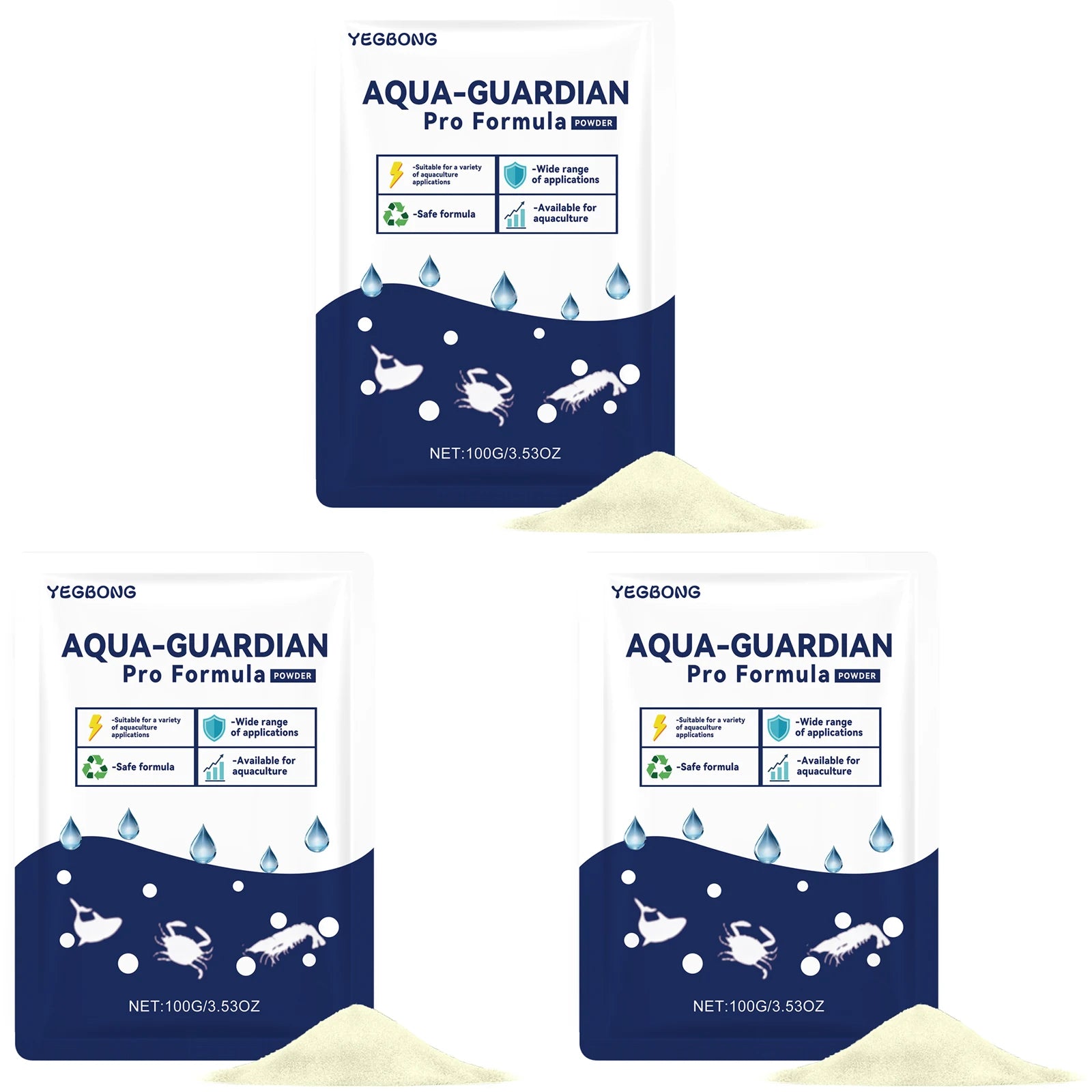 Fish Tank Water Purification Powder Quickly Purify Water Quality Restoring Clarity Widely Applicable Water Clarification Powder Qme 3 x 100g Boxed