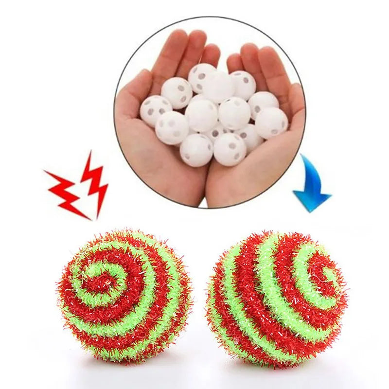 Plastic Rattle Bell Balls Squeaker Baby Toys DIY Beads Noise Maker Qme one size