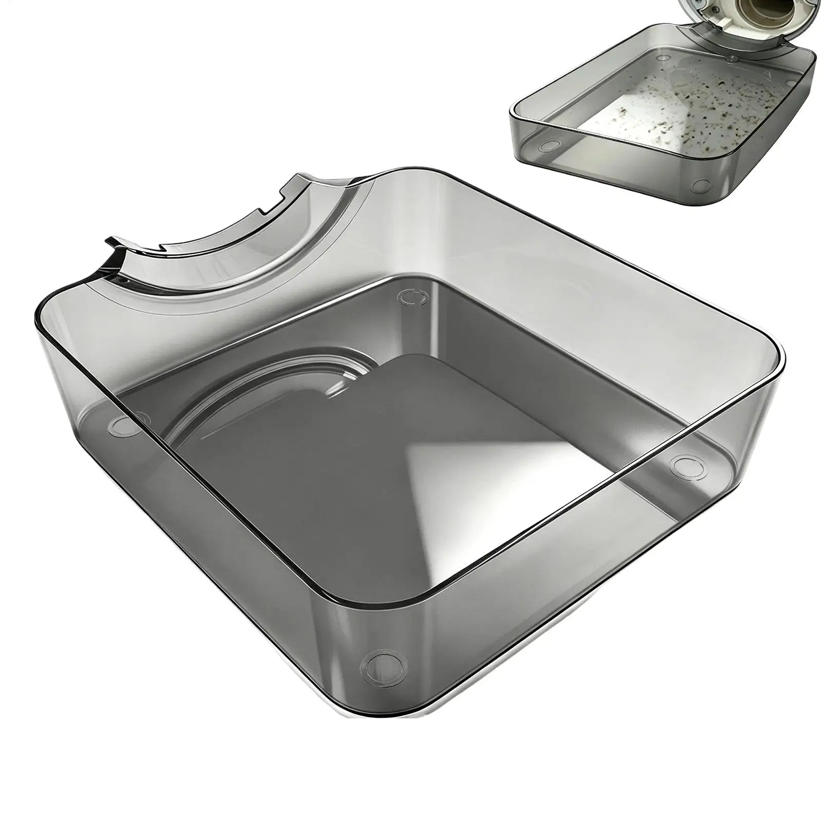 Washer Drain Pan Reusable Lint Filter Accessory with Funnel Front Load Washing Machine Drain Tray for Floor Clean Dry Floor Qme