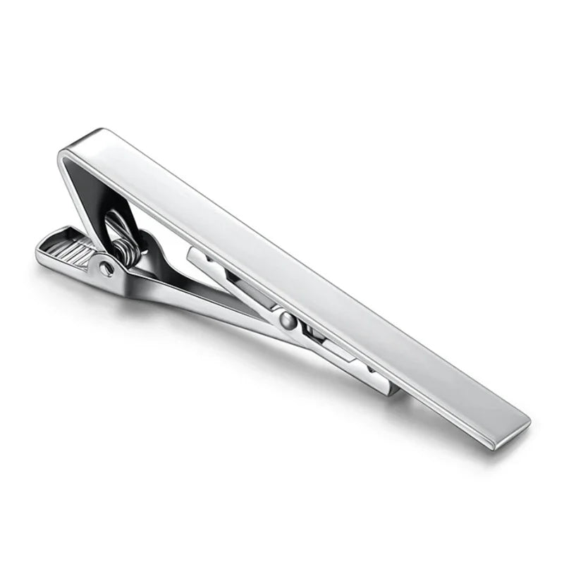 Tie Clip Fashion Ties Men Metal Tone Simple Bar Clasp Practical Qme Se