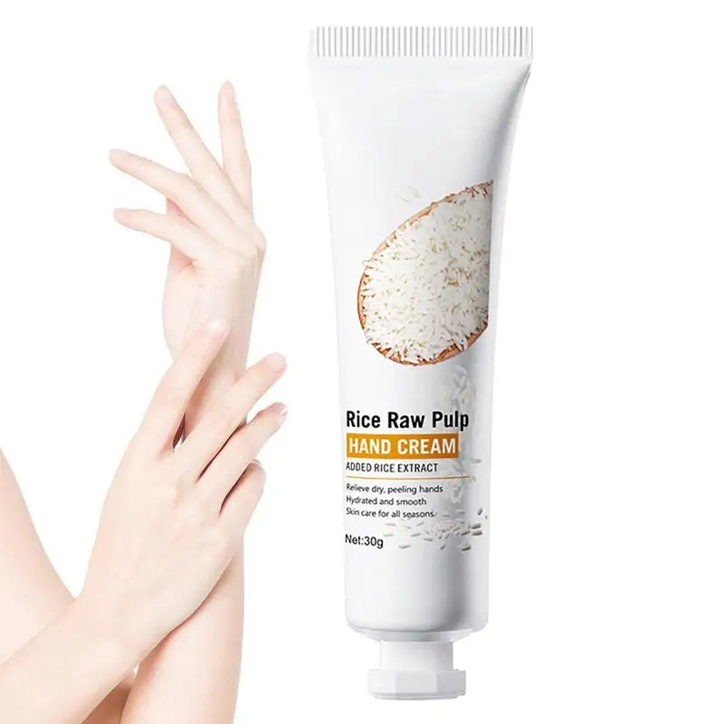 Rice Raw Pulp Hand Cream Rejuvenating Hydration Nourishing Qme