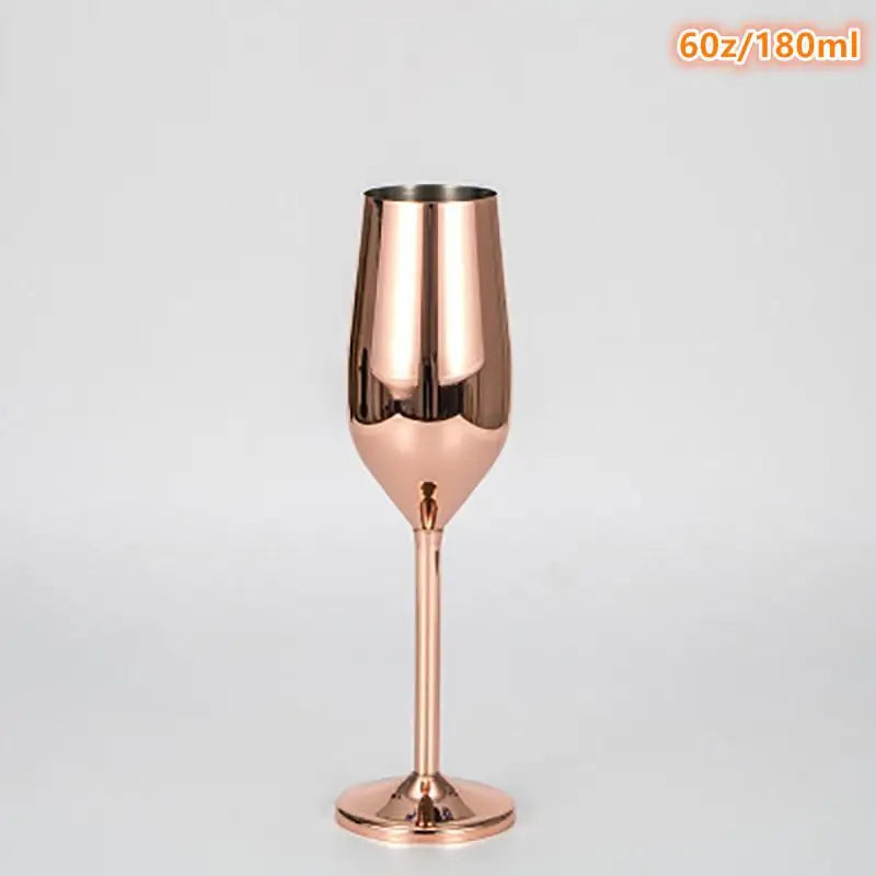 Stainless Steel Champagne Glasses Cocktail Glass Goblet Giftfor Qme Gold
