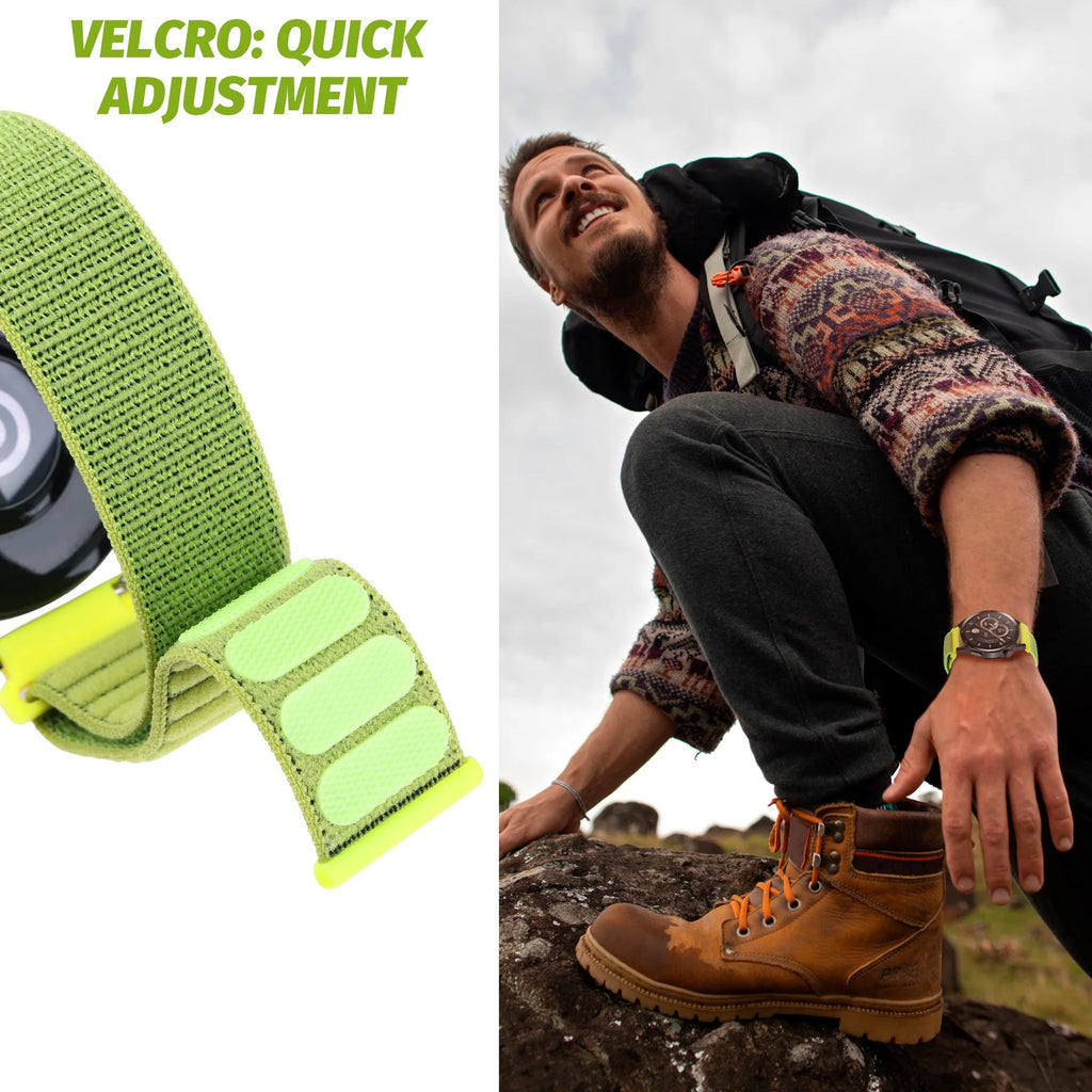 A The new Velcro breathable Unisex Replacement unisex nylon strap For Samsung Garmin and Huawei watches Qme