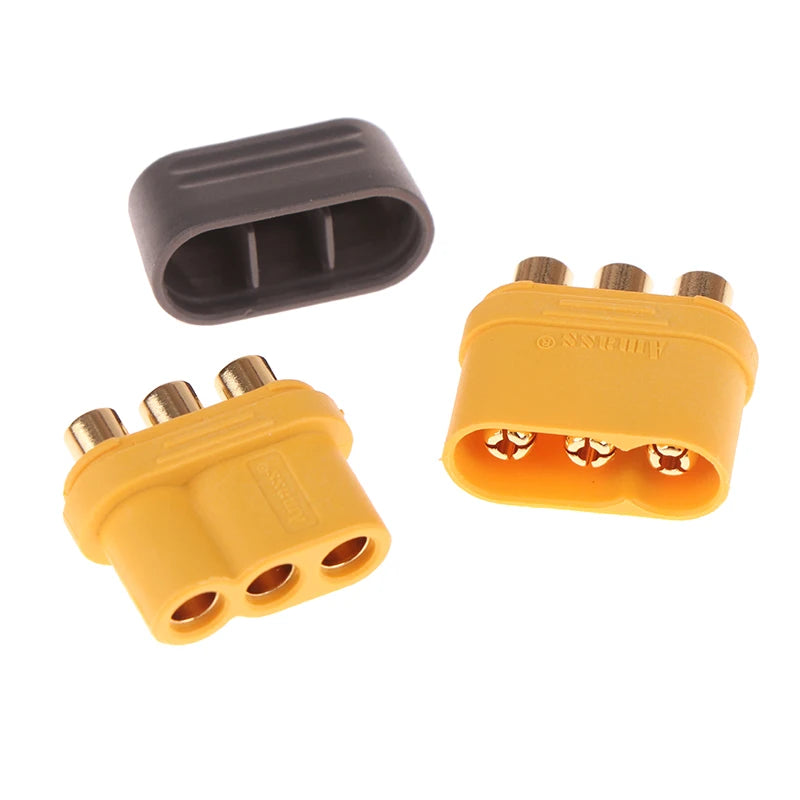 1 Pair Amass MR60 Plug 3 Core Connector T Interface Sheathed Qme