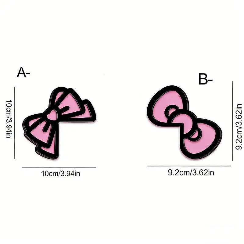 1/2Pcs Bowknot PC Accessories Kawaii 2D Bow Monitor Decor Cute Desktop Decoration For Gaming Setup Screen Home Office Qme A5