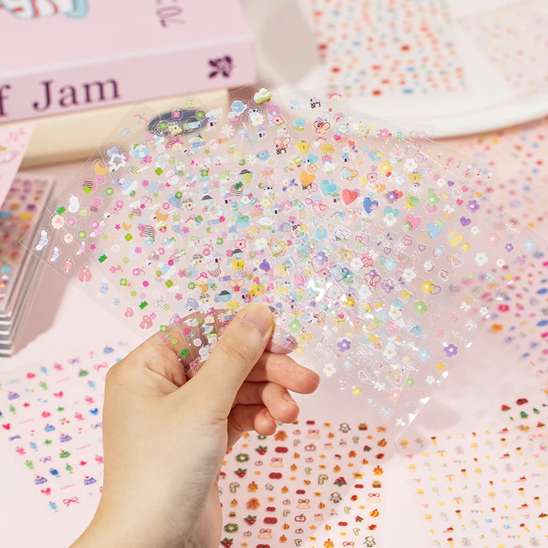 32 sheets Cute Cartoon Handbook Sticker Book Student DIY Diary Decorative Scrapbooking Journals Back School Stationery Supplies Qme