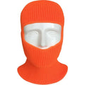 1 Hole Knitted Full Face Cover, Winter Balaclava, Warm Knit Thermal Ski Neck Gaiter for Outdoor Sports Qme fluorescent orange 2pcs