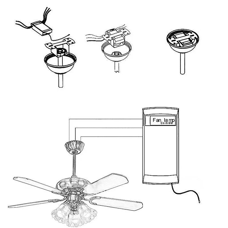 Ceiling Fan Remote Control Receiver Low Voltage 6 Speed Settings Qme