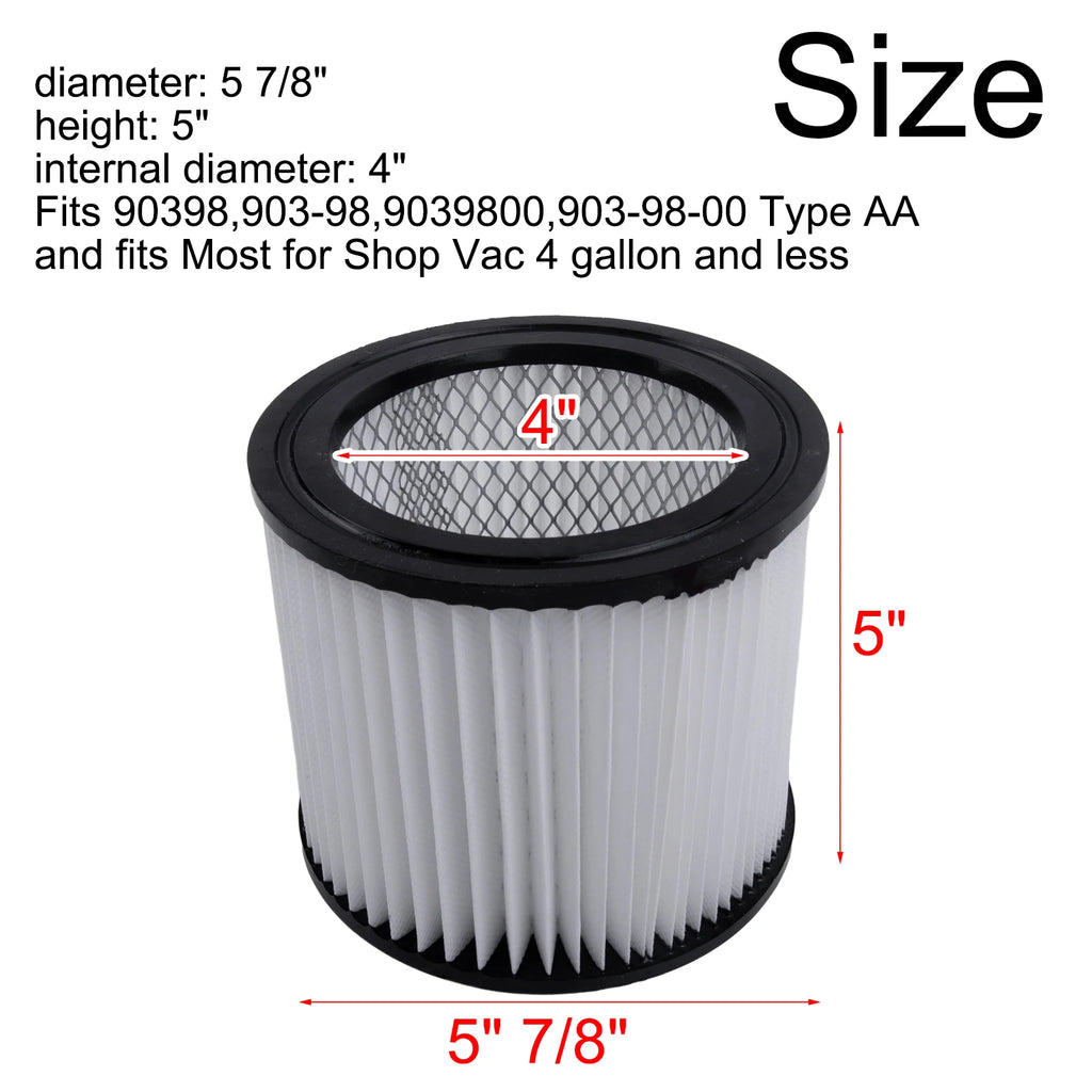 Filter For 90398 9039800 Type AA Wet/Dry Vacuum Cartridge Filter Accessories Vacuum Cleaner Cleaning Robot Qme