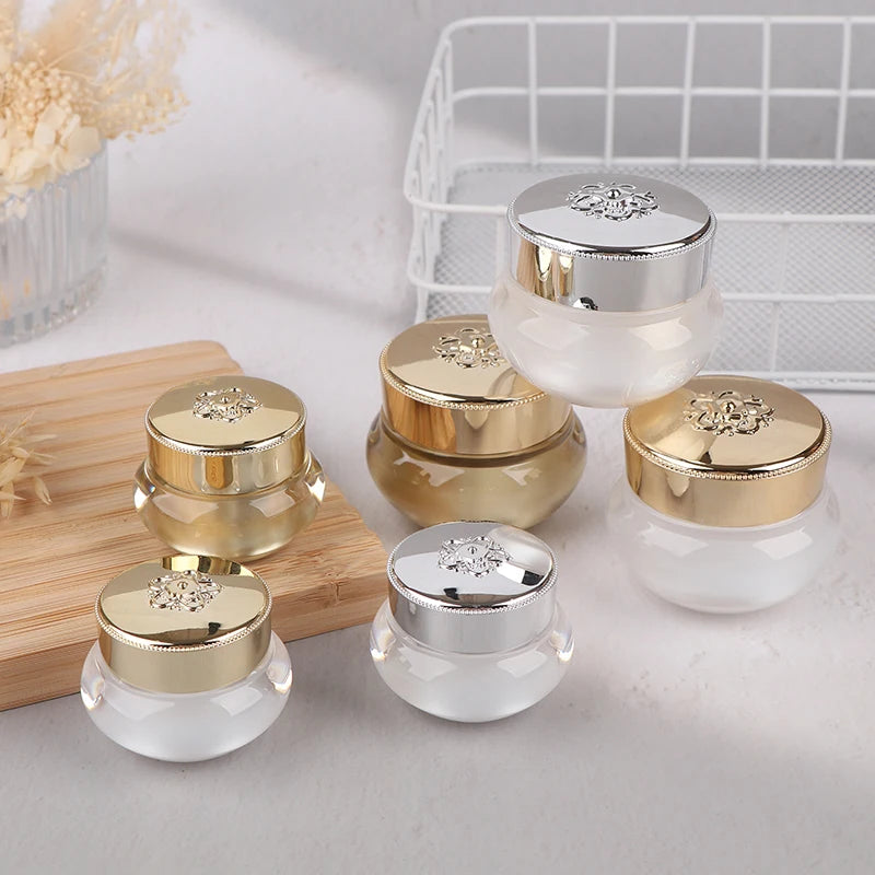 5 10 Empty Refillable Cream Jars Travel-friendly Makeup Skincare Qme