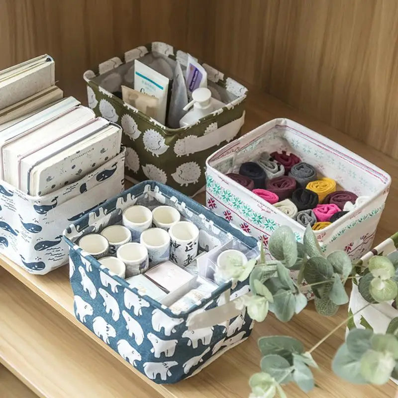Waterproof Desktop Sundries Basket Storage Box Cosmetic Toy Organizer Qme