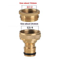Pressure Washer Hose Adaptor Brass Hose Tap Connector 3/4'' 1/2'' Threaded Garden Water PIPE Adapter Fitting Watering Equipment. Qme 1pc