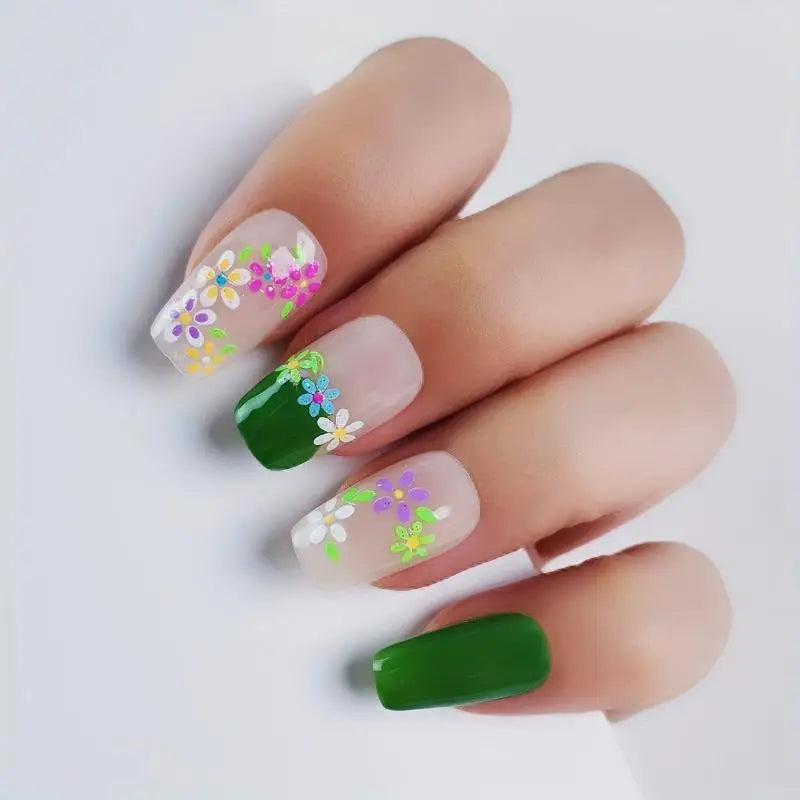 30 Sheets 3D Glow Dark Neon Nail Stickers Glittery Glossy Qme