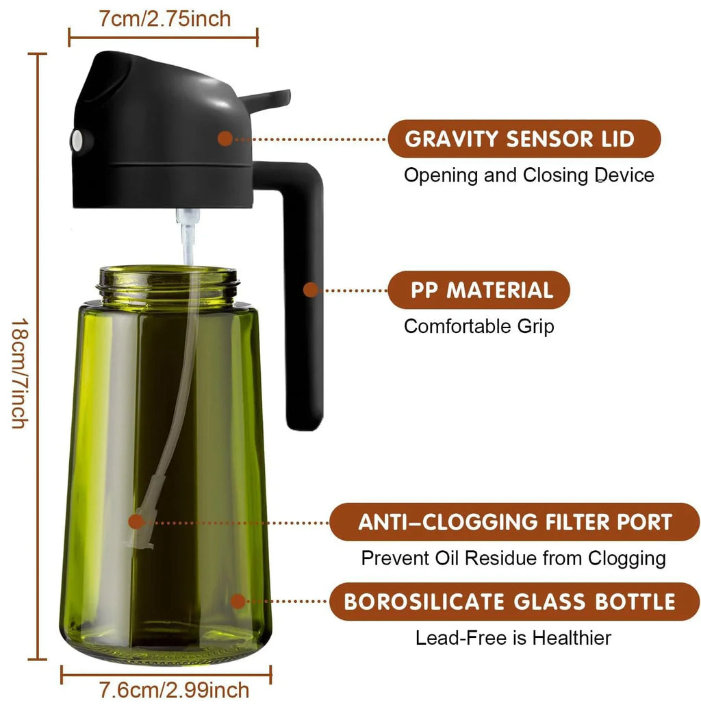 Light-blocking Dark Oil Sprayer Cooking 1 Olive Dispenser Bottle Qme