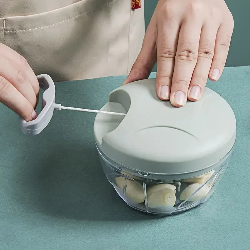 500/900ML Garlic Chopper Manual Garlic Press Food Vegetables Cutter Meat Grinders Kitchen Gadgets Hand Mincer Garlic Masher Qme