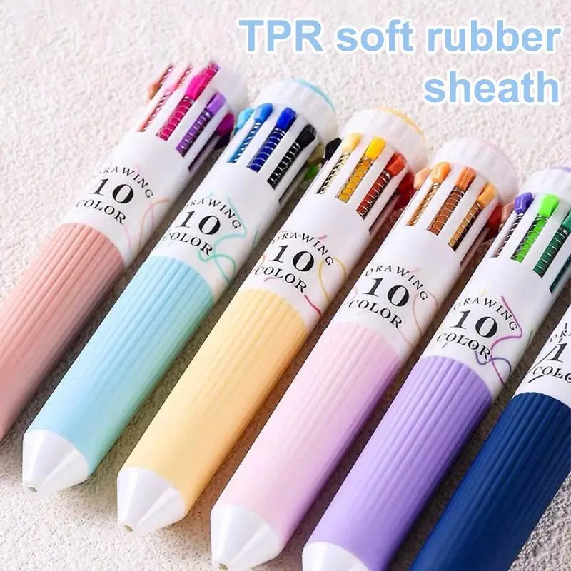 Retractable Multicolor 1 Ballpoint Pen Tip 3 6 Art Student Drawing Qme
