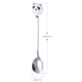 Dessert Spoons Flatware Kitchen Tools Ice Cream Cartoon Stirring Qme Panda White