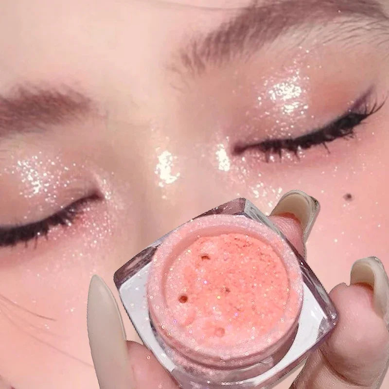 1PC Shimmer Fairy Powder White Pink Glitter Loose Highlighter Sparkling Powder Face Body Makeup Bronzer Illuminator Cosmetic Qme