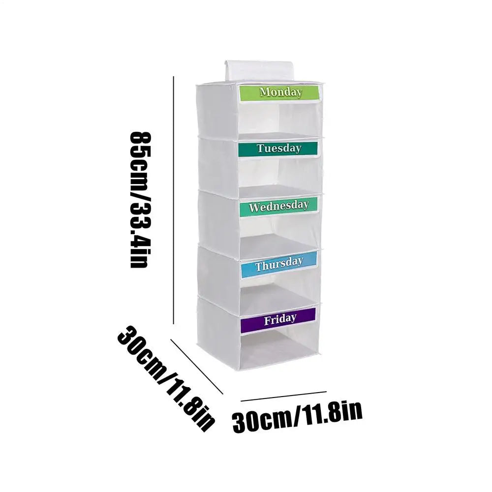 Clothes Organizer Kids Five-tiered Clothing Storage Organization Qme China Mainland White