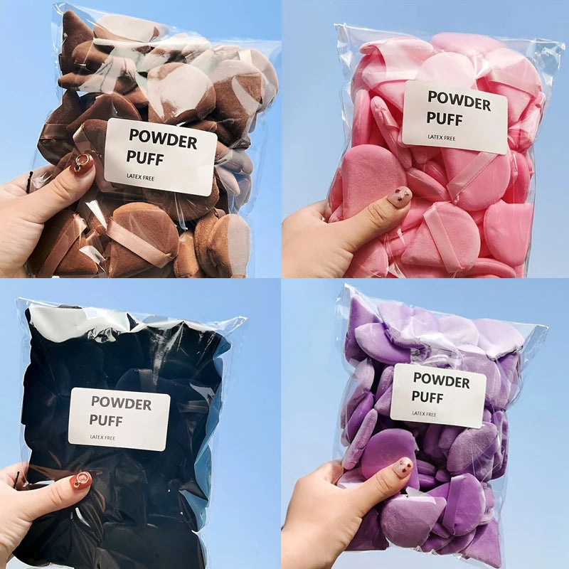 Mini Velvet Triangle Powder Puffs Extra Soft Makeup Blender Contour Qme