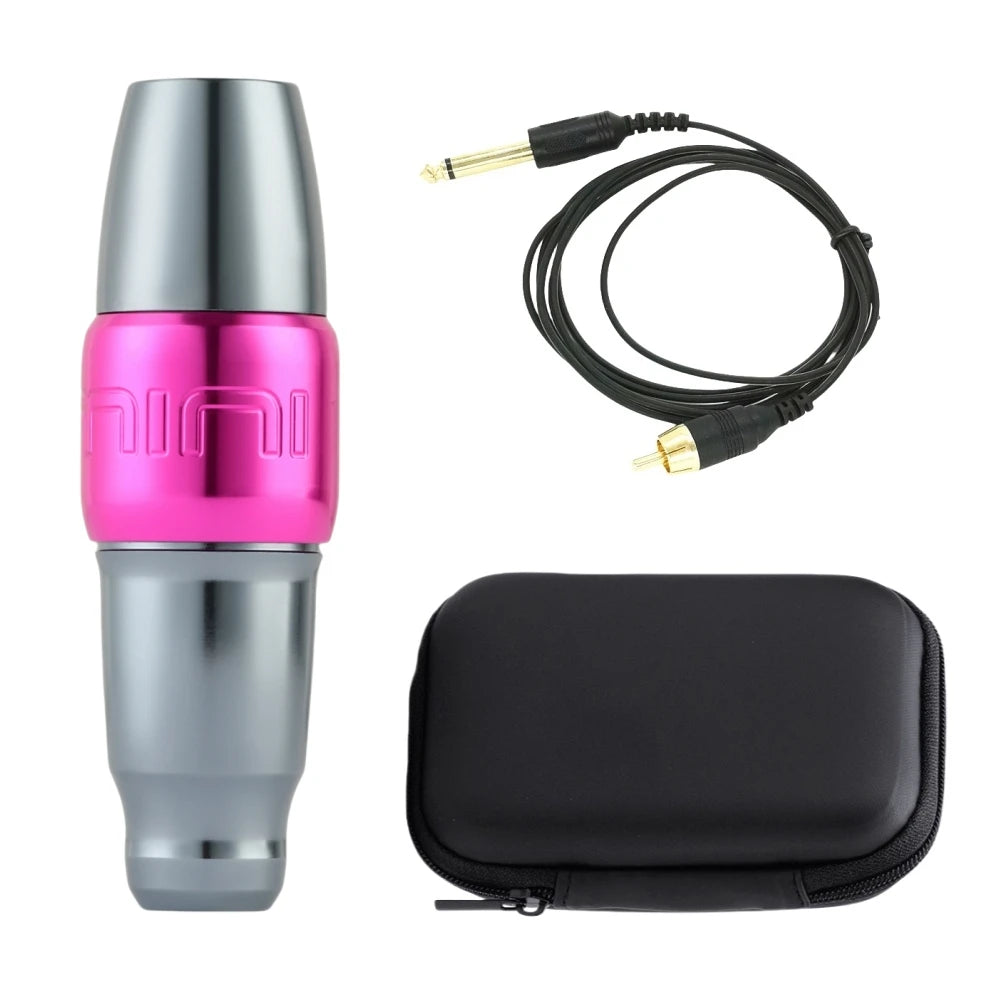 New FK Mini PMU Rotary Motor Permanent Makeup Tattoo Pen Machine For Lip Eyebrow Supply Qme Grey Rosered