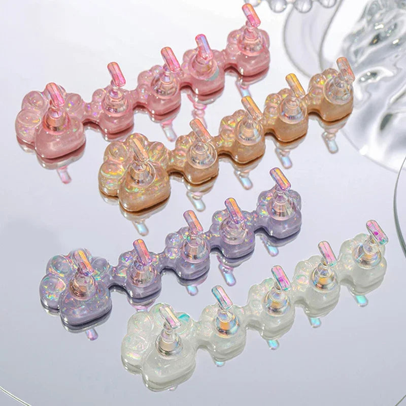 Cat Claw Nail Stand For Press On Nails Aurora Resin Showing Shelves Nail Display Magnetic Holder Manicure Organizer Nails Tools Qme