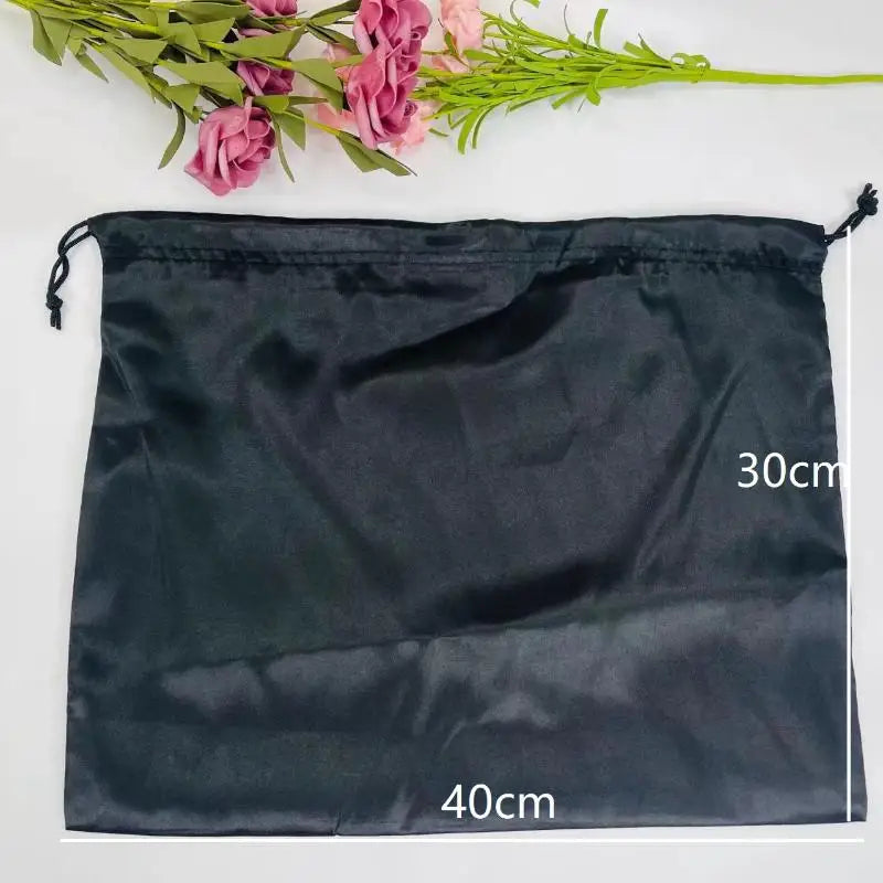 Dustproof Travel Drawstring Pouch Thick Dust Cover Storage Bags Qme M Black
