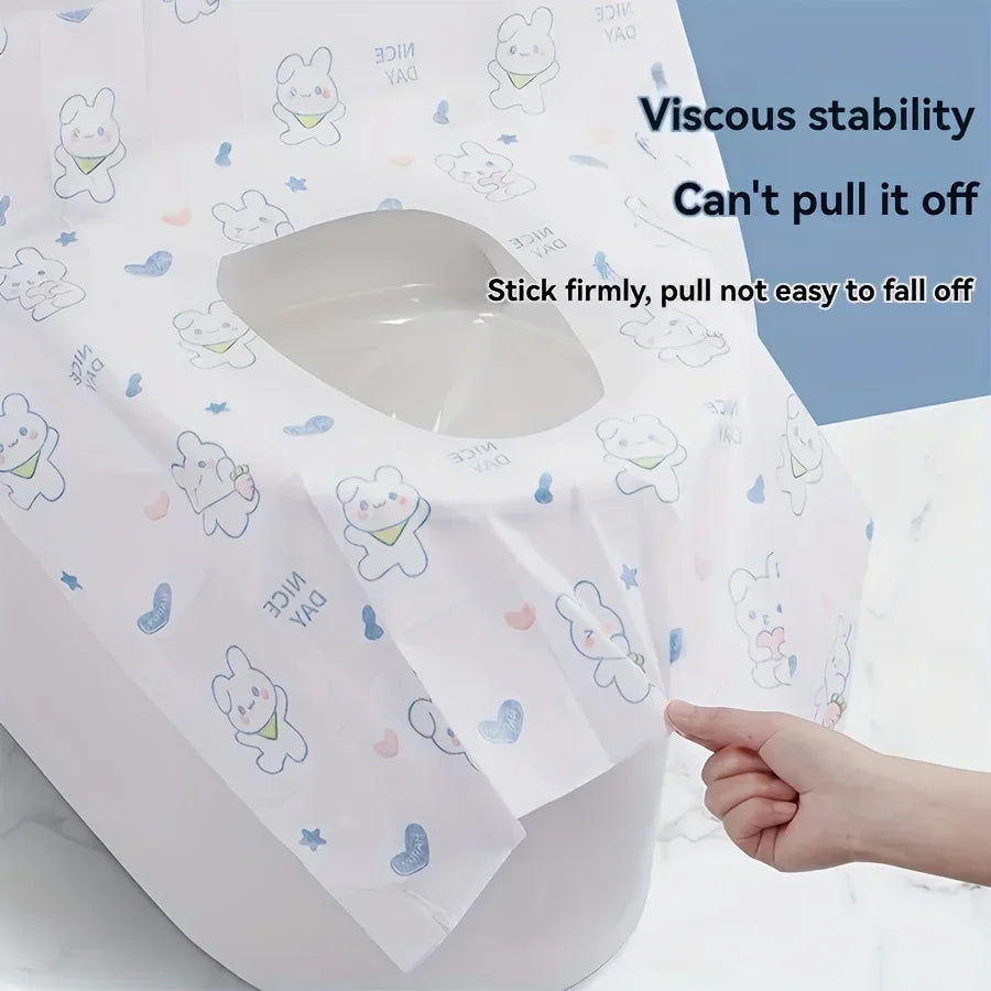 70/40/10Pcs Disposable Toilet Seat Covers for Travel Public Bathrooms Airplane Hygiene Universal Fit All Ages Potty Training Qme