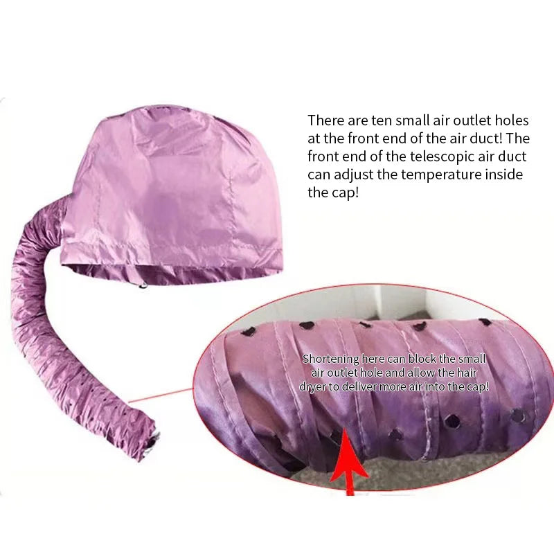 Portable Hair Bonnet Dryer Cap Gorro Secador Touca Difusora Steamer Qme