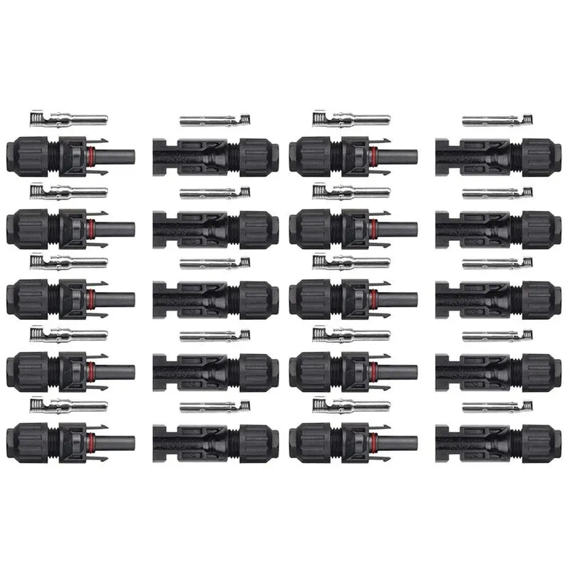 10 Pairs Solar Connector MC4 1000V Solar Plug 30A for PV Cable Connection UV Resistant IP67 Male Female Connector Qme 10pairs