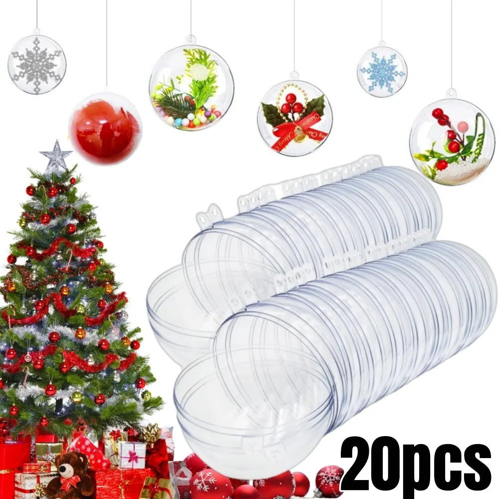 20-5PCS Christmas Filling Decorative Ball Christmas Tree Decoration Filling Pendant Christmas Home Decoration Party Accessories Qme