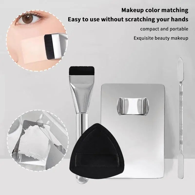 Premium 1 3 Powder Puff Mixing Tray Professional Liquid Foundation Qme