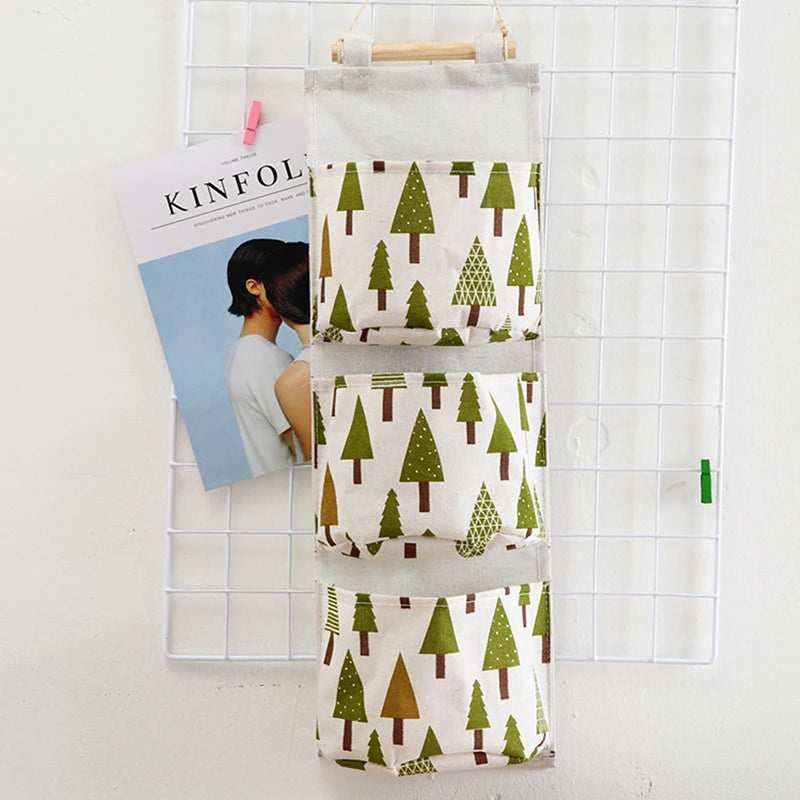 Wall Hanging Storage Home Three-pocket Bag Dormitory Qme A2