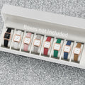 Fashionable small square female student digital scale simple belt alloy watch Qme 8PCS Set Without Box