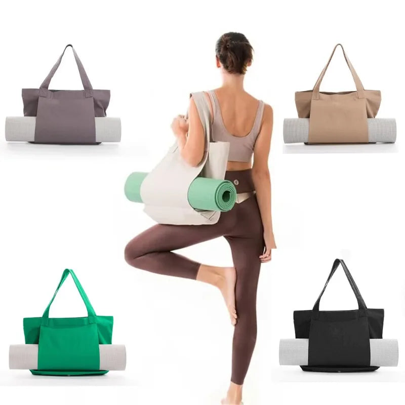 Crossbody Yoga Mat Backpack Padded Straps Compact Spacious Travelers Qme