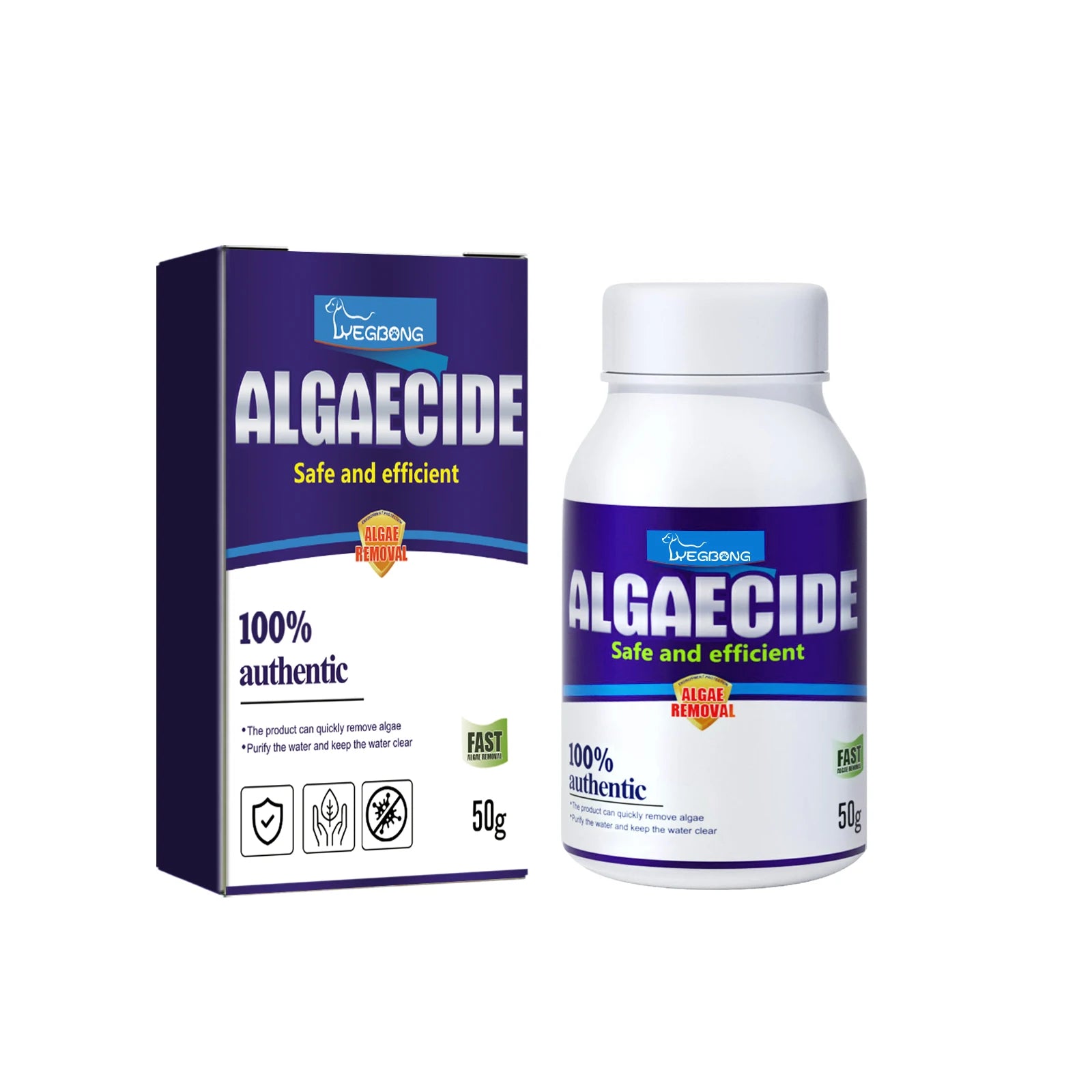 YEGBONG Algae Removal Agent Effectively Remove Algae Purify Water Quality Prevent Water Pollution Fish Tank Algae Removing Moss Qme 50g Boxed