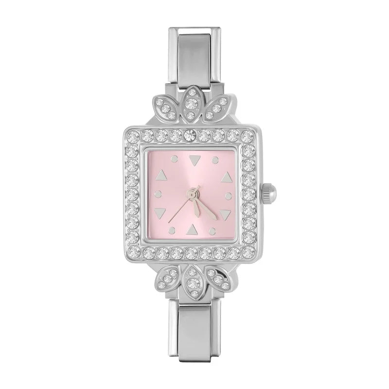 Bulk Wholesale Fashion Watch Women's Men DIY 9MM Width Italian Elastic Charm Stainless Watch Header Linker Bracelet Jewelry Gift Qme S 37