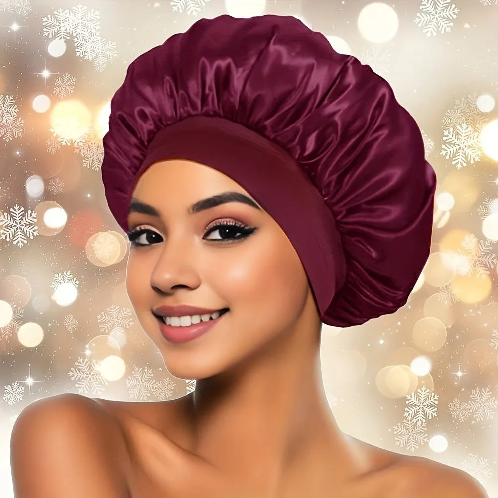 Satin Wide-brimmed Nightcap Styling Silk Headband Sleeping Qme