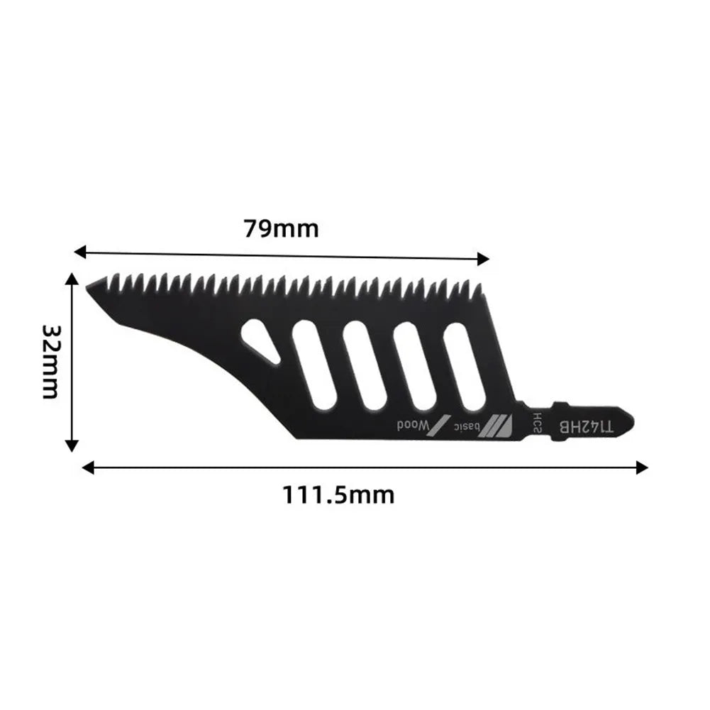 1/3pc T142HB Curve Jigsaw Blade T Shank Flush Cutting Sawwood Blade Irregular Curve Saw Blade Hardwood Plywood Cutting Tool Qme 1pc