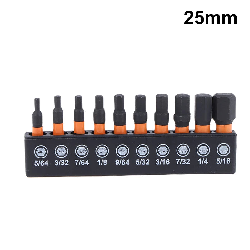 21/10PCS Star Impact Drill Bit Set S2 Steel Hex Head Shank Magnetic Screwdriver Driver Bits Holder Wrench Electric Drill Tools Qme A4