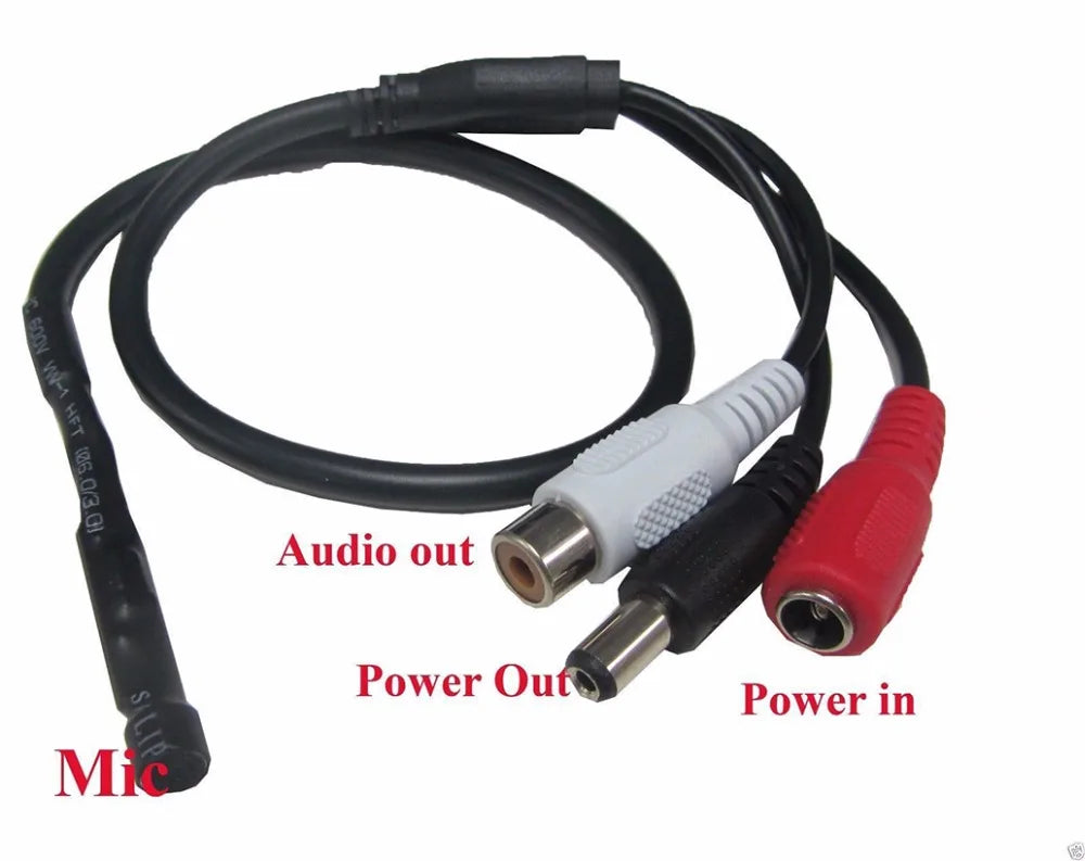5pcs Audio pickup Wide Range High Sensitive Mini CCTV Microphone for Security Camera Qme