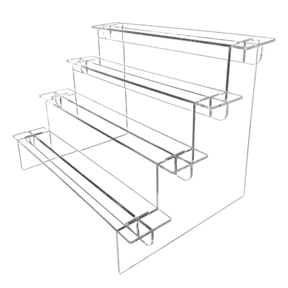 Display Rack Storage Rack Acrylic Transparent Ladder Hand Made Model Small Toys Staircase Figurines Display Stand Decoration Qme