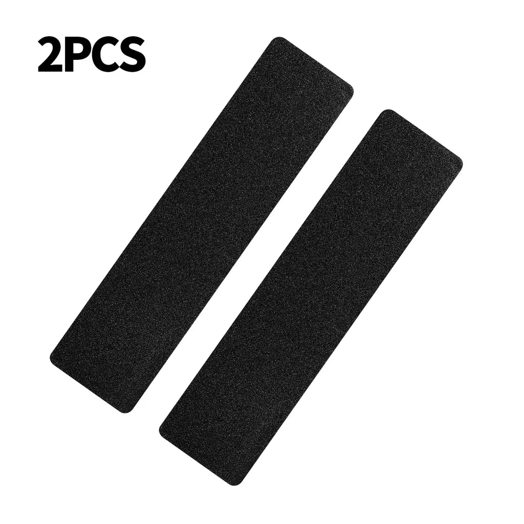 Non Slip Outdoor Stair Treads Black Pre-Cut Anti Slip Grip Tape Non Skid Heavy Duty Traction Adhesive Step Stripes Qme 2pcs 80cm(31inch) 15cm(5.9inch)