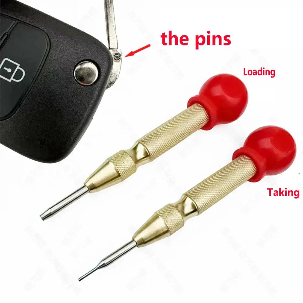 2PCS/set Replacement Pins Quick Taking and Loading Folding Remote Control Key Fixing Pin Tools Qme 2pcs set